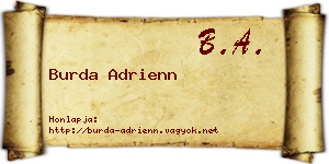 Burda Adrienn névjegykártya